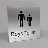 boys toilet braille sign